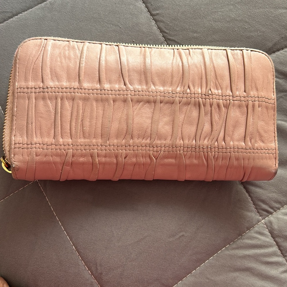 Authentic Prada Large Dusty Rose Continental Wall… - image 2